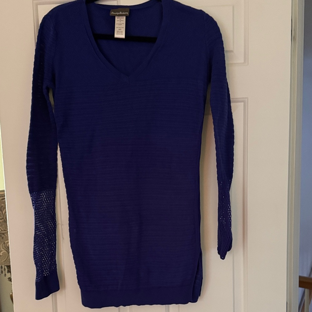 Tommy Bahama Blue V-Neck Sweater